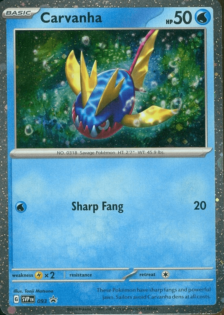 Carvanha (093) (Cosmos Foil) [Scarlet & Violet: Black Star Promos] Pokemon Single Pokémon  | Multizone: Comics And Games