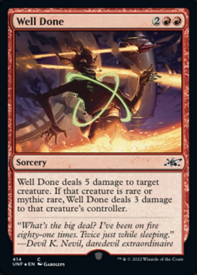 Well Done (Galaxy Foil) [Unfinity] MTG Single Magic: The Gathering  | Multizone: Comics And Games