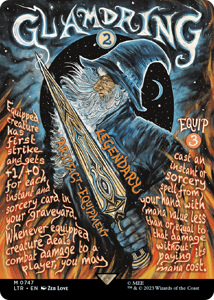 Glamdring (Borderless Poster) [The Lord of the Rings: Tales of Middle-Earth] MTG Single Magic: The Gathering  | Multizone: Comics And Games