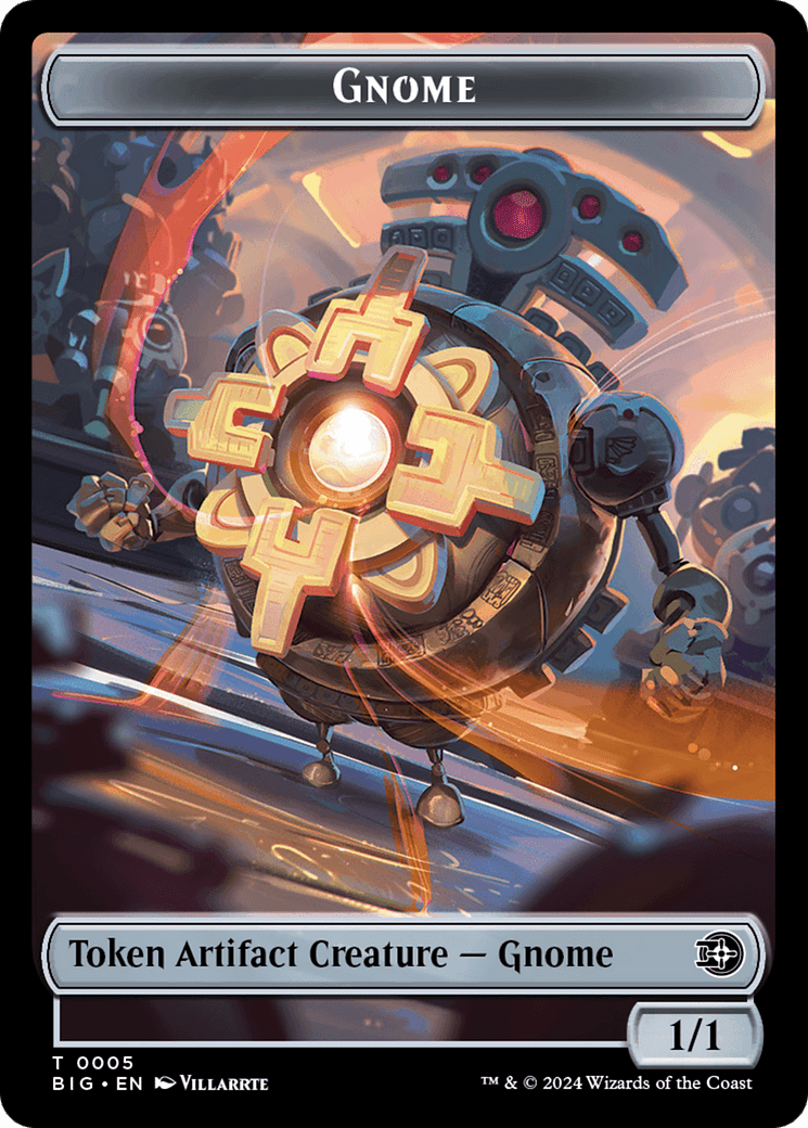 Mercenary // Gnome Double-Sided Token [Outlaws of Thunder Junction Tokens] MTG Single Magic: The Gathering  | Multizone: Comics And Games