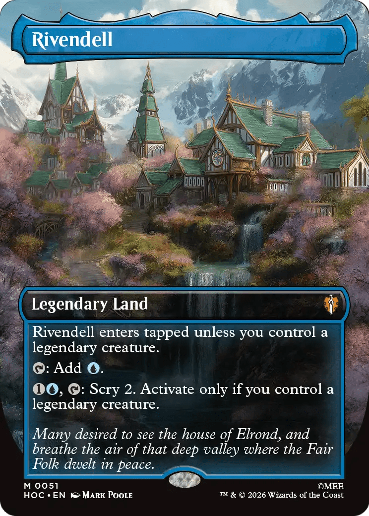 Rivendell (Borderless) [The Hobbit: Eternal-Legal] MTG Single Magic: The Gathering  | Multizone: Comics And Games