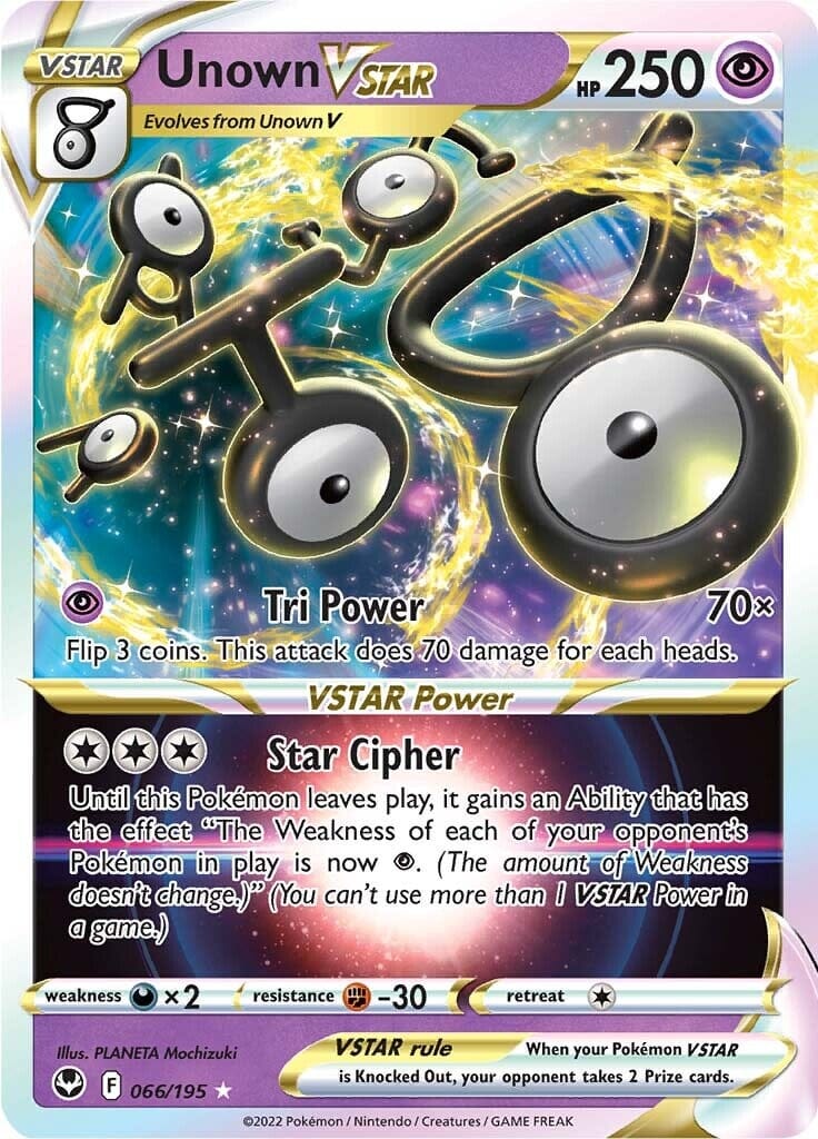 Unown VSTAR (066/195) [Sword & Shield: Silver Tempest] Pokemon Single Pokémon  | Multizone: Comics And Games