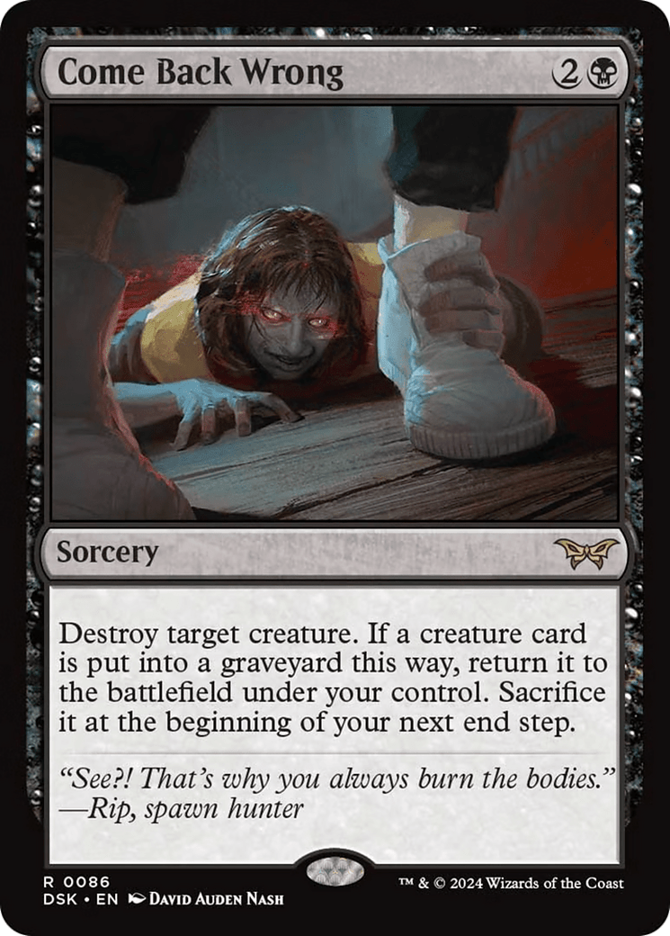 Come Back Wrong (0086) [Duskmourn: House of Horror] MTG Single Magic: The Gathering  | Multizone: Comics And Games