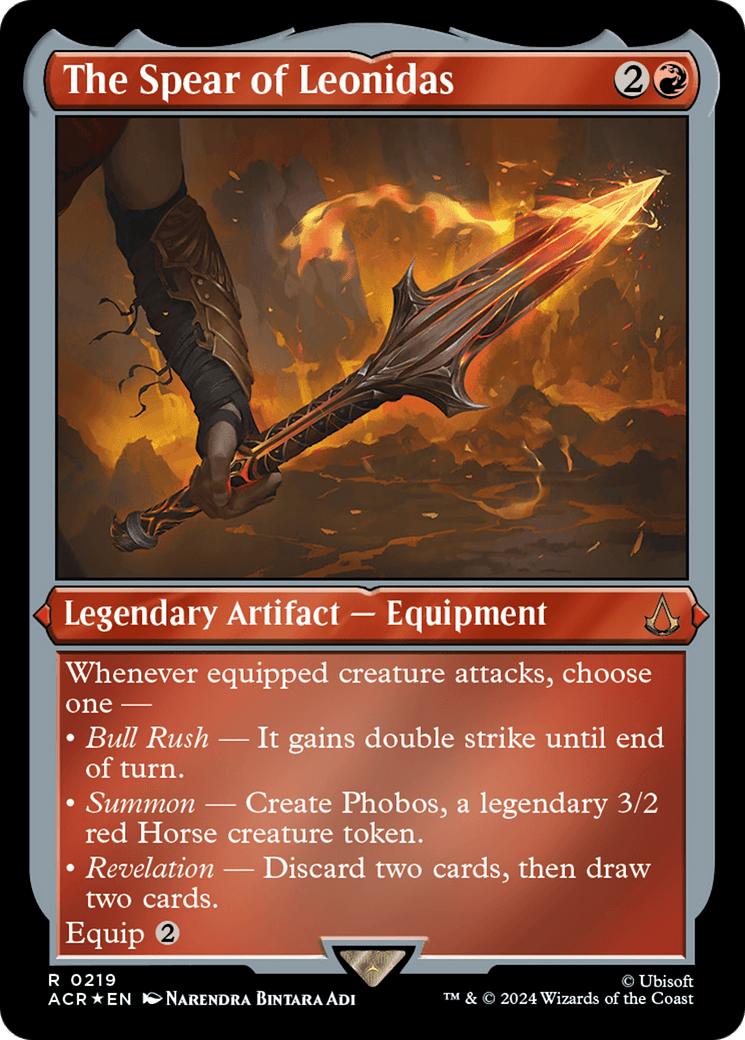 The Spear of Leonidas (Foil Etched) [Assassin's Creed] MTG Single Magic: The Gathering  | Multizone: Comics And Games