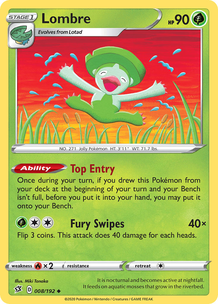 Lombre (008/192) [Sword & Shield: Rebel Clash] Pokemon Single Pokémon  | Multizone: Comics And Games