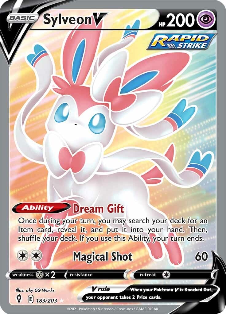 Sylveon V (183/203) [Sword & Shield: Evolving Skies] Pokemon Single Pokémon  | Multizone: Comics And Games