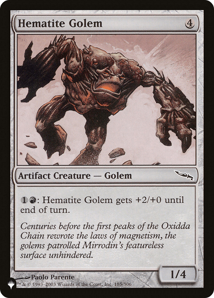 Hematite Golem [The List] MTG Single Magic: The Gathering  | Multizone: Comics And Games