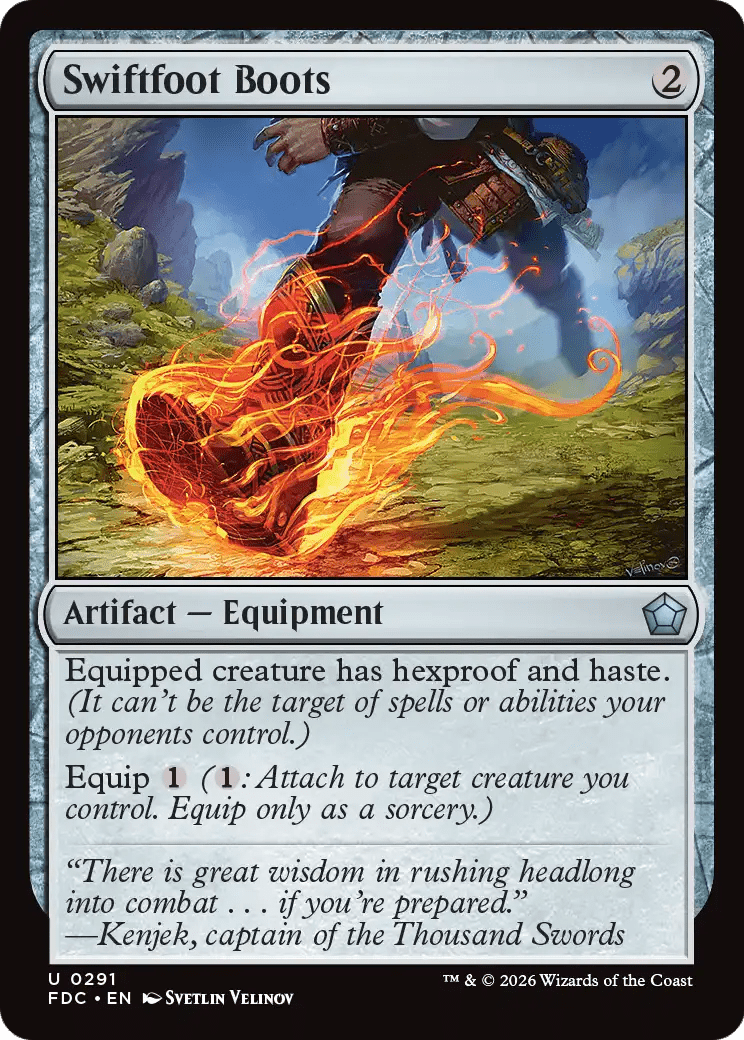 Swiftfoot Boots [Foundations Commander] MTG Single Magic: The Gathering  | Multizone: Comics And Games