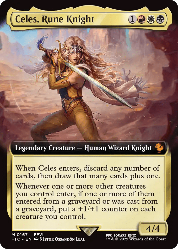 Celes, Rune Knight (Extended Art) [FINAL FANTASY Commander] MTG Single Magic: The Gathering  | Multizone: Comics And Games