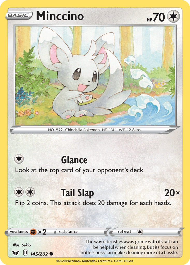 Minccino (145/202) [Sword & Shield: Base Set] Pokemon Single Pokémon  | Multizone: Comics And Games