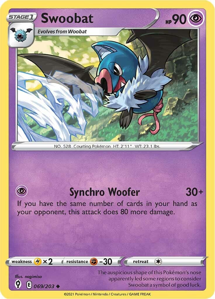 Swoobat (069/203) [Sword & Shield: Evolving Skies] Pokemon Single Pokémon  | Multizone: Comics And Games