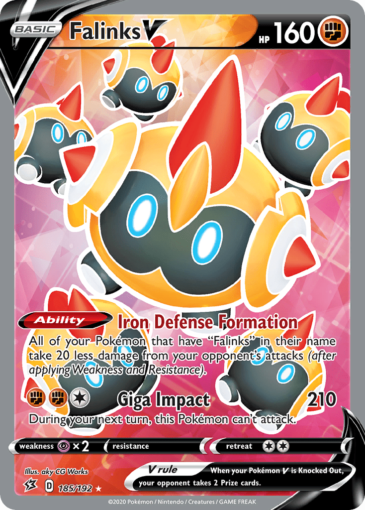 Falinks V (185/192) [Sword & Shield: Rebel Clash] Pokemon Single Pokémon  | Multizone: Comics And Games