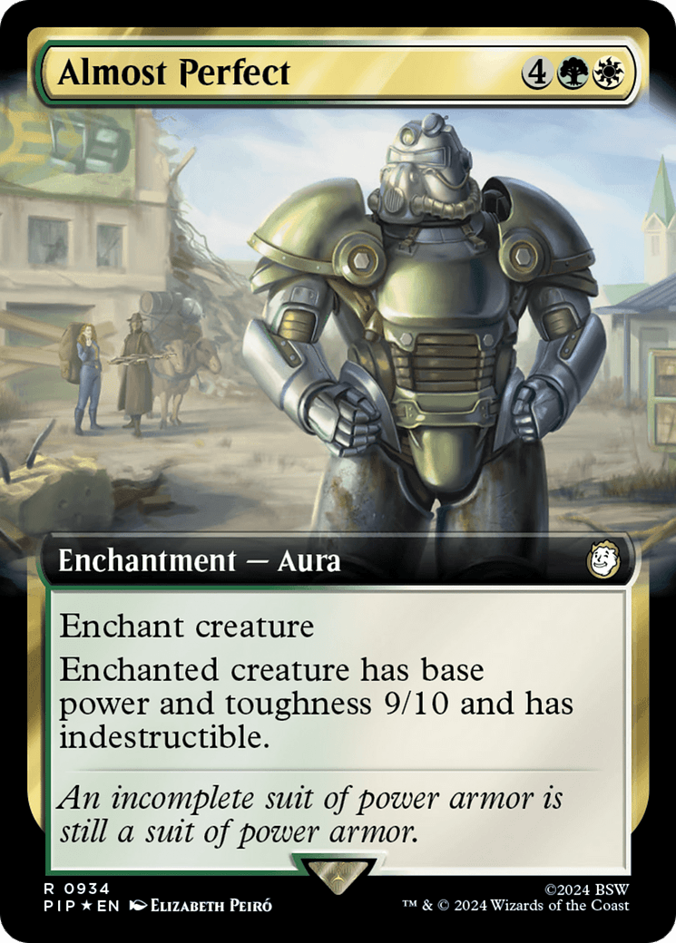Almost Perfect (Extended Art) (Surge Foil) [Fallout] MTG Single Magic: The Gathering  | Multizone: Comics And Games