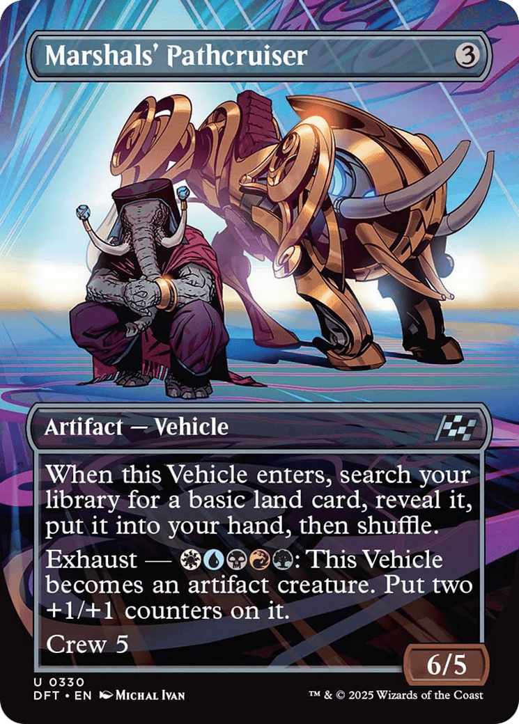 Marshals' Pathcruiser (Borderless) [Aetherdrift] MTG Single Magic: The Gathering  | Multizone: Comics And Games