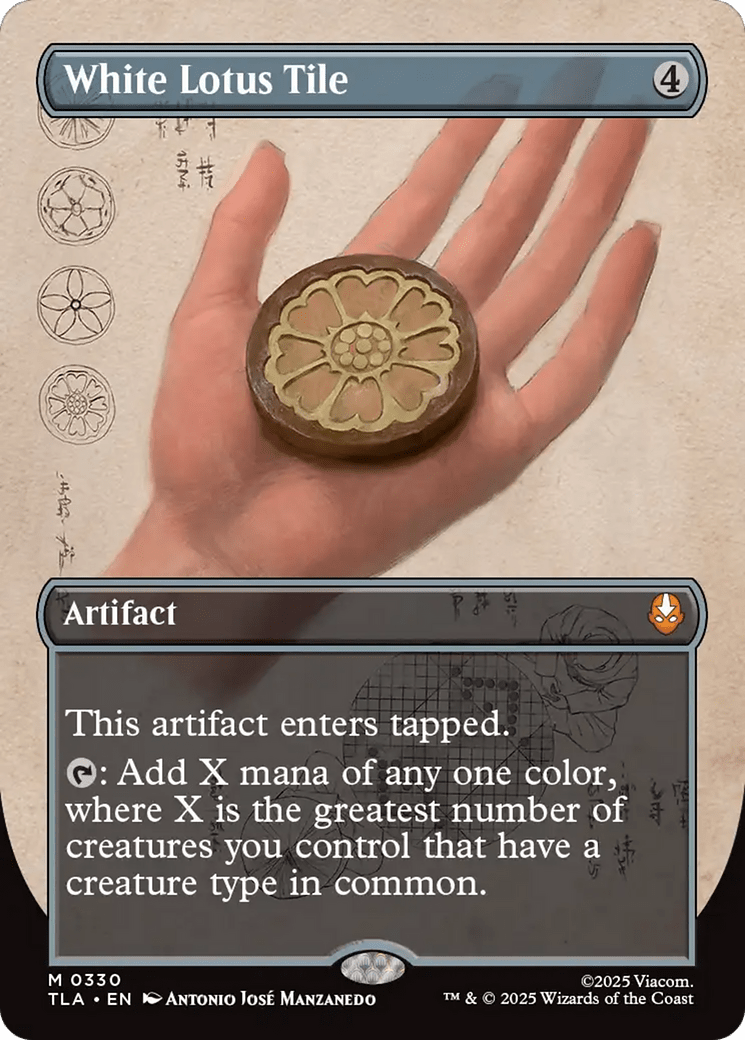 White Lotus Tile (Borderless) [Avatar: The Last Airbender] MTG Single Magic: The Gathering  | Multizone: Comics And Games
