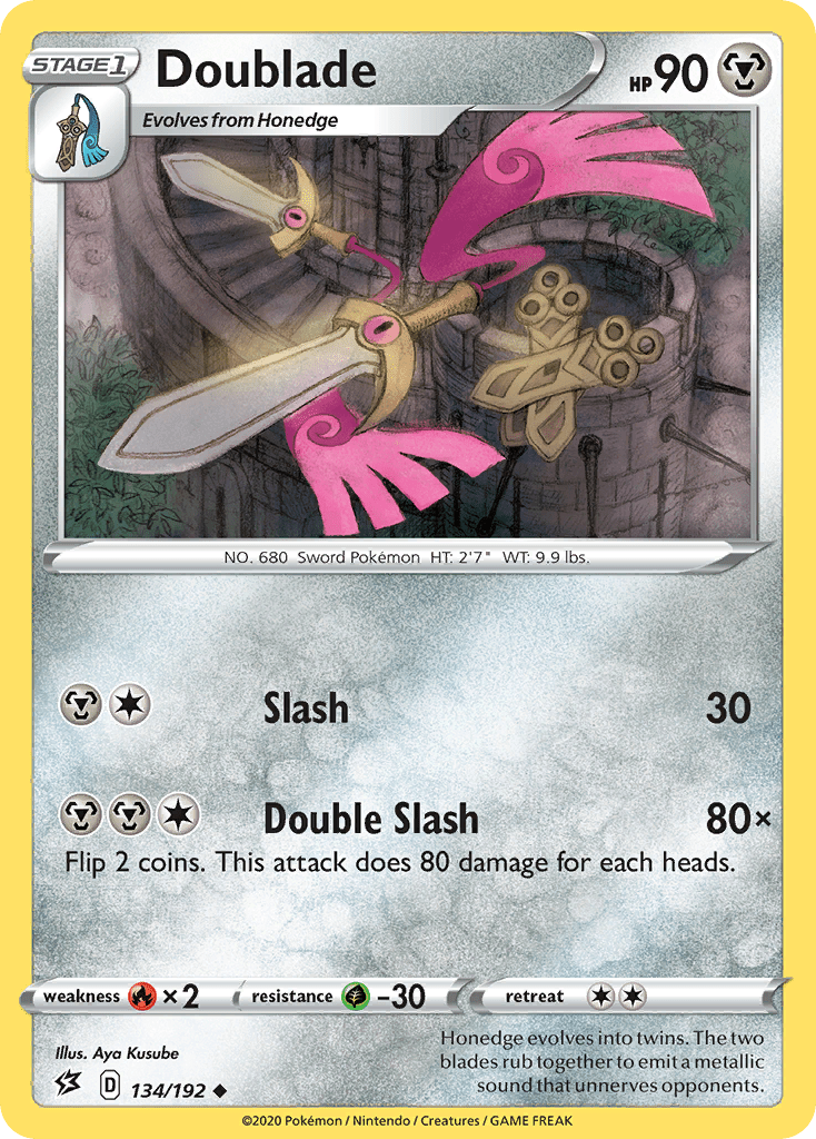 Doublade (134/192) [Sword & Shield: Rebel Clash] Pokemon Single Pokémon  | Multizone: Comics And Games