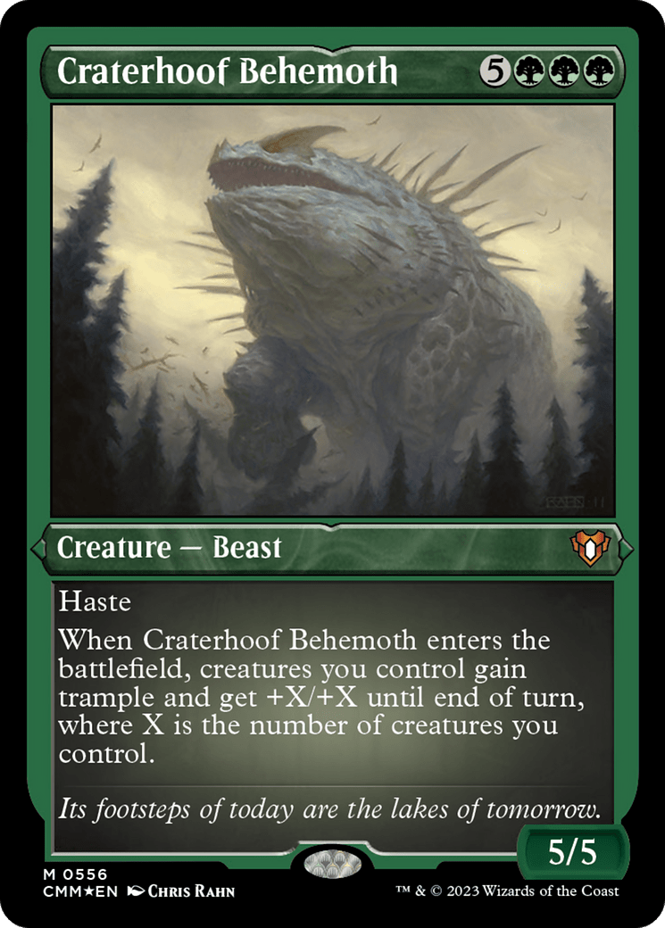 Craterhoof Behemoth (Foil Etched) [Commander Masters] MTG Single Magic: The Gathering  | Multizone: Comics And Games
