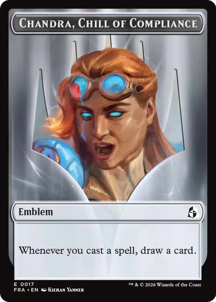Chandra, Chill of Compliance // Chandra, Torch of Defiance Double-Sided Token [Reality Fracture Tokens] | Multizone: Comics And Games