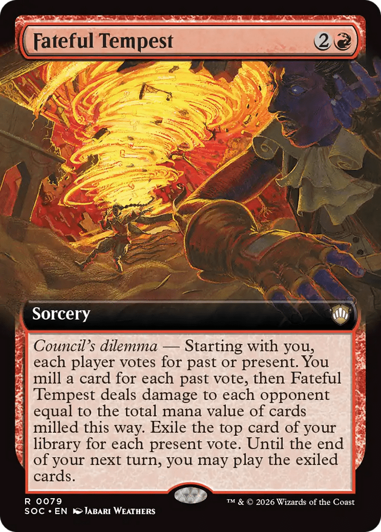Fateful Tempest (Extended Art) [Secrets of Strixhaven Commander] MTG Single Magic: The Gathering  | Multizone: Comics And Games