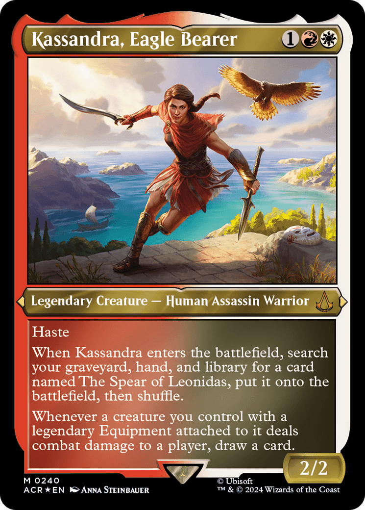 Kassandra, Eagle Bearer (Foil Etched) [Assassin's Creed] MTG Single Magic: The Gathering  | Multizone: Comics And Games