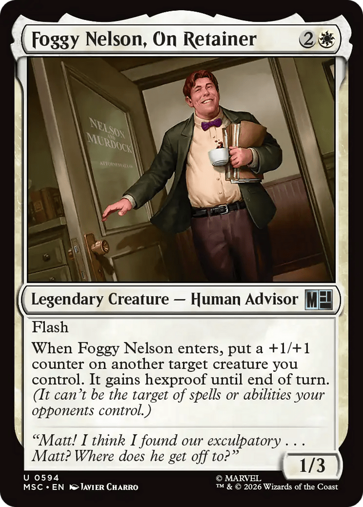 Foggy Nelson, On Retainer [Marvel Super Heroes Commander] MTG Single Magic: The Gathering  | Multizone: Comics And Games