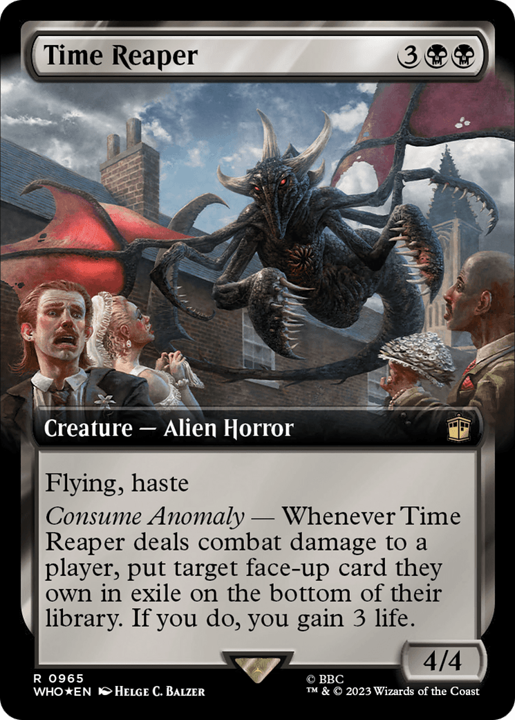 Time Reaper (Extended Art) (Surge Foil) [Doctor Who] MTG Single Magic: The Gathering  | Multizone: Comics And Games