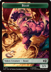 Rhino (013) // Beast (011) Double-Sided Token [Marvel Super Heroes Commander Tokens] MTG Single Magic: The Gathering  | Multizone: Comics And Games
