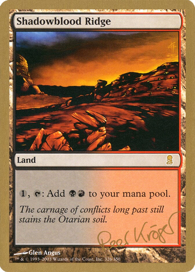Shadowblood Ridge (Peer Kroger) [World Championship Decks 2003] MTG Single Magic: The Gathering  | Multizone: Comics And Games