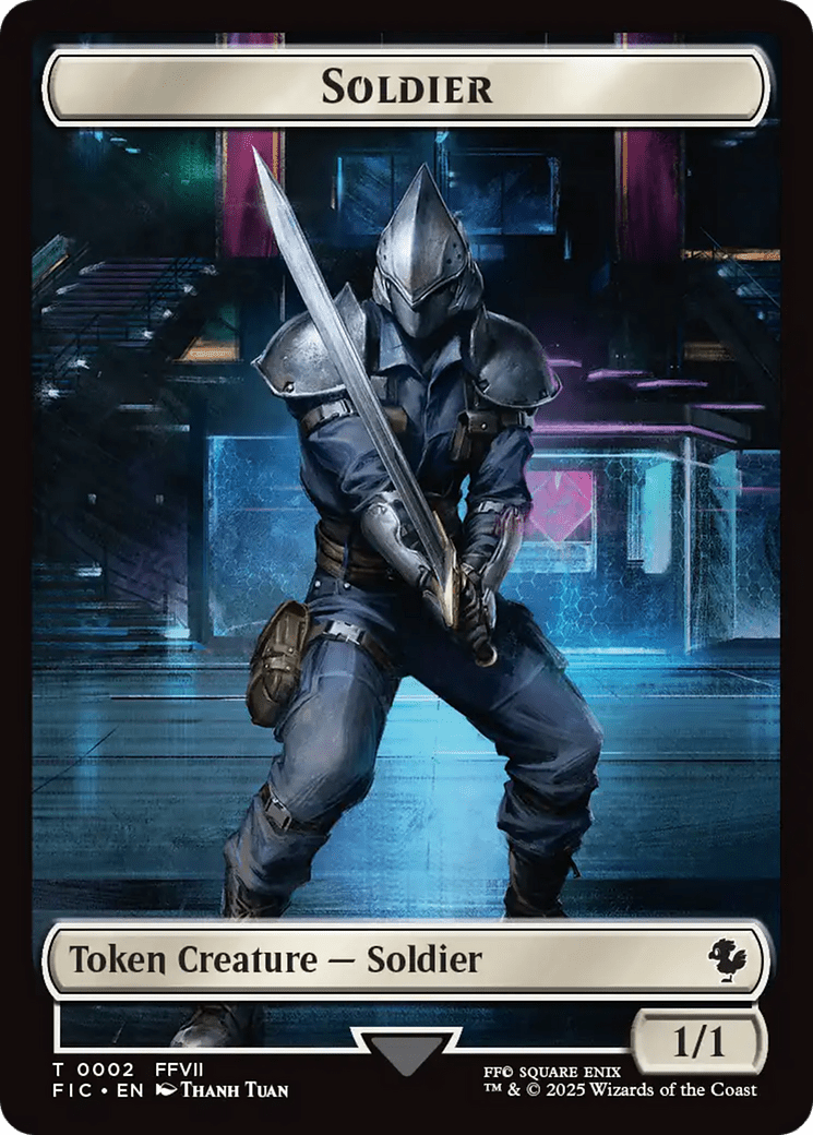 Soldier // Rebel Double-Sided Token [FINAL FANTASY Commander Tokens] MTG Single Magic: The Gathering  | Multizone: Comics And Games