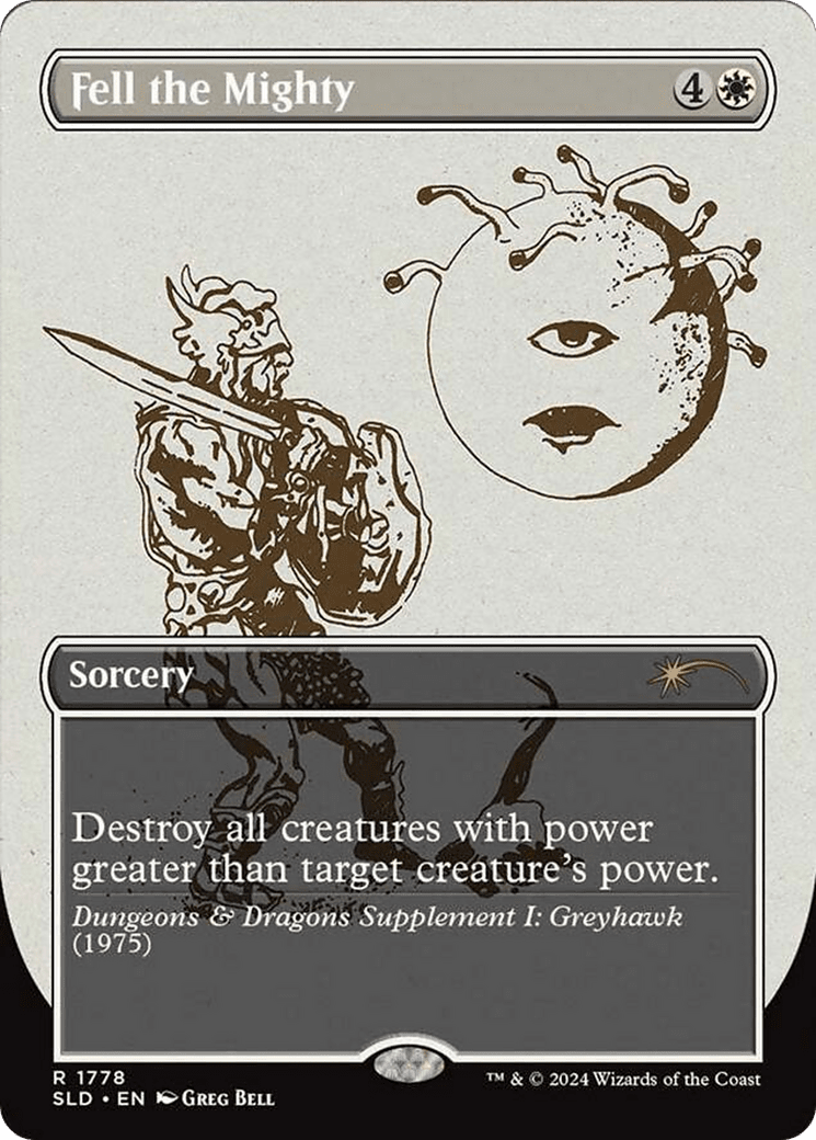 Fell the Mighty [Secret Lair Drop Series] MTG Single Magic: The Gathering  | Multizone: Comics And Games