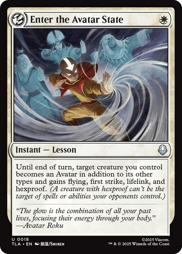 Enter the Avatar State [Avatar: The Last Airbender] MTG Single Magic: The Gathering  | Multizone: Comics And Games