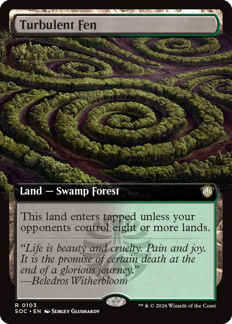 Turbulent Fen (Extended Art) [Secrets of Strixhaven Commander] MTG Single Magic: The Gathering  | Multizone: Comics And Games