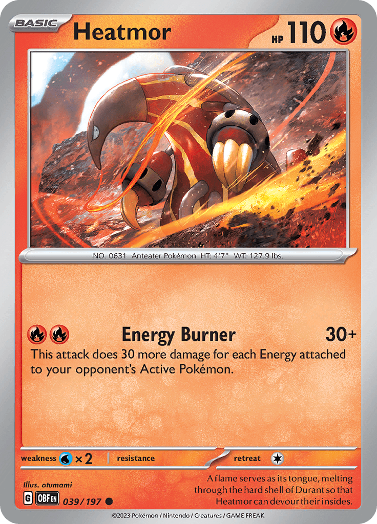 Heatmor (039/197) [Scarlet & Violet: Obsidian Flames] Pokemon Single Pokémon  | Multizone: Comics And Games