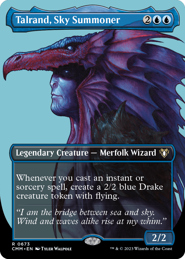 Talrand, Sky Summoner (Borderless Profile) [Commander Masters] MTG Single Magic: The Gathering  | Multizone: Comics And Games