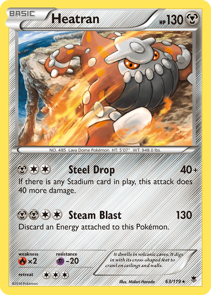 Heatran (63/119) [XY: Phantom Forces] Pokemon Single Pokémon  | Multizone: Comics And Games