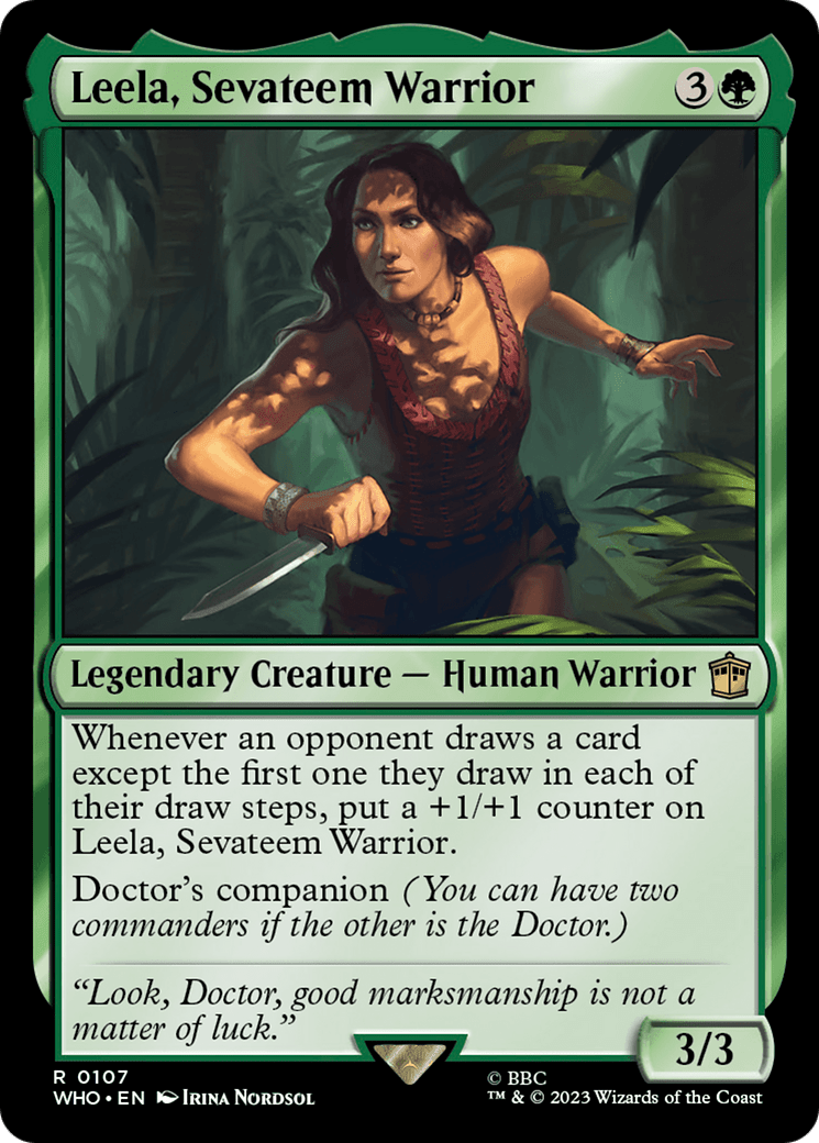 Leela, Sevateem Warrior [Doctor Who] MTG Single Magic: The Gathering  | Multizone: Comics And Games