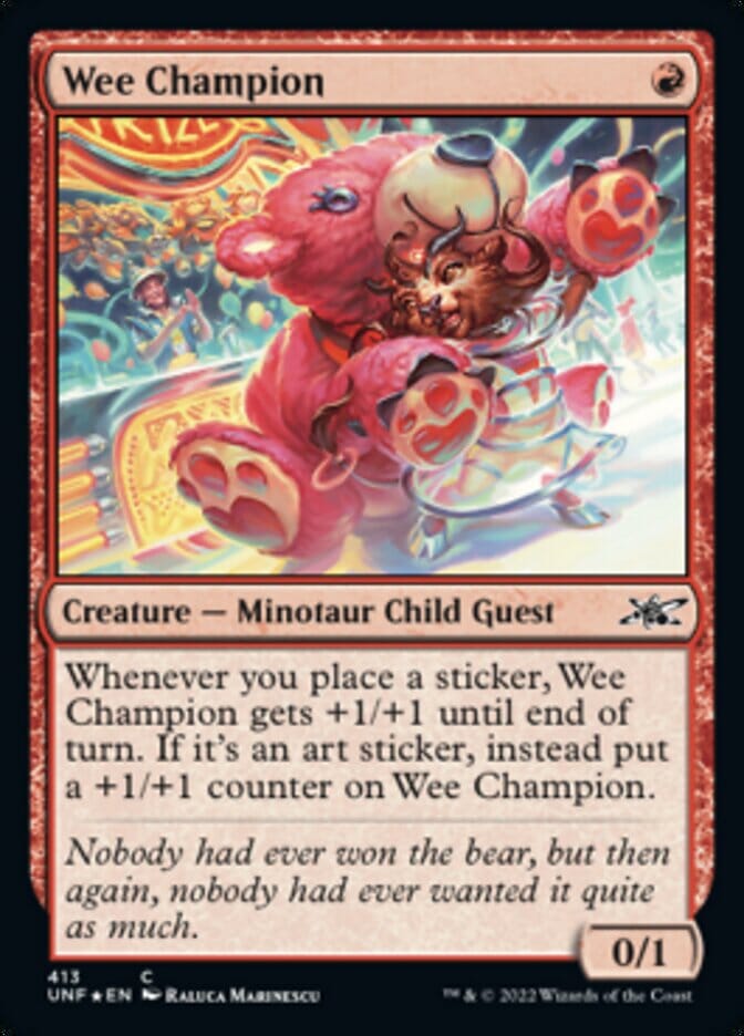 Wee Champion (Galaxy Foil) [Unfinity] MTG Single Magic: The Gathering  | Multizone: Comics And Games