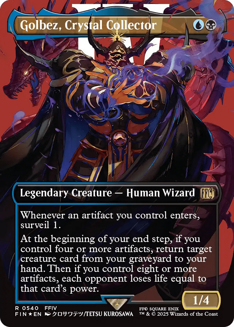 Golbez, Crystal Collector (Borderless) (Surge Foil) [FINAL FANTASY] MTG Single Magic: The Gathering  | Multizone: Comics And Games