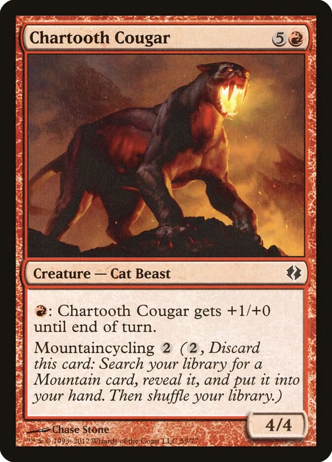Chartooth Cougar [Duel Decks: Venser vs. Koth] MTG Single Magic: The Gathering  | Multizone: Comics And Games