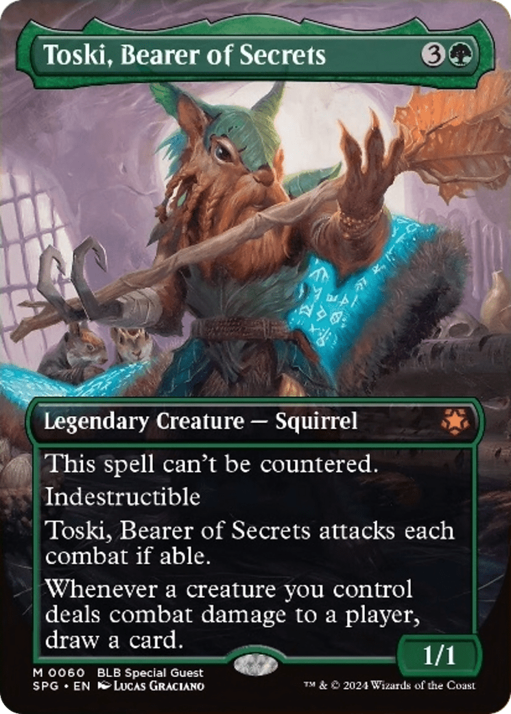 Toski, Bearer of Secrets (Borderless) [Bloomburrow Special Guests] MTG Single Magic: The Gathering  | Multizone: Comics And Games