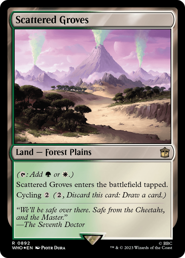 Scattered Groves (Surge Foil) [Doctor Who] MTG Single Magic: The Gathering  | Multizone: Comics And Games