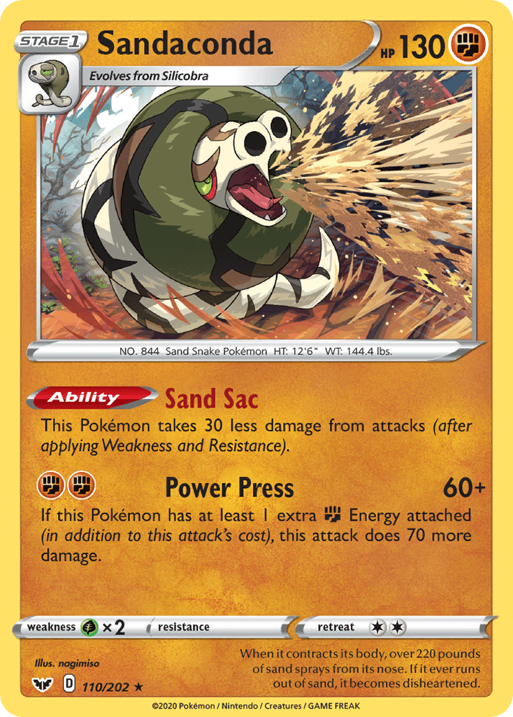 Sandaconda (110/202) [Sword & Shield: Base Set] Pokemon Single Pokémon  | Multizone: Comics And Games
