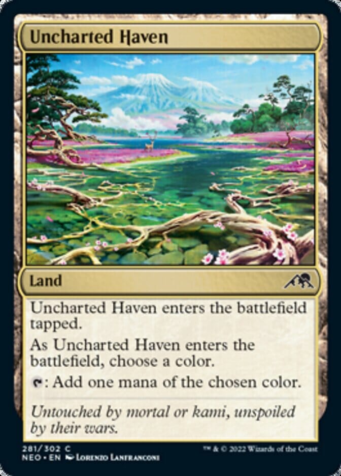 Uncharted Haven [Kamigawa: Neon Dynasty] MTG Single Magic: The Gathering  | Multizone: Comics And Games