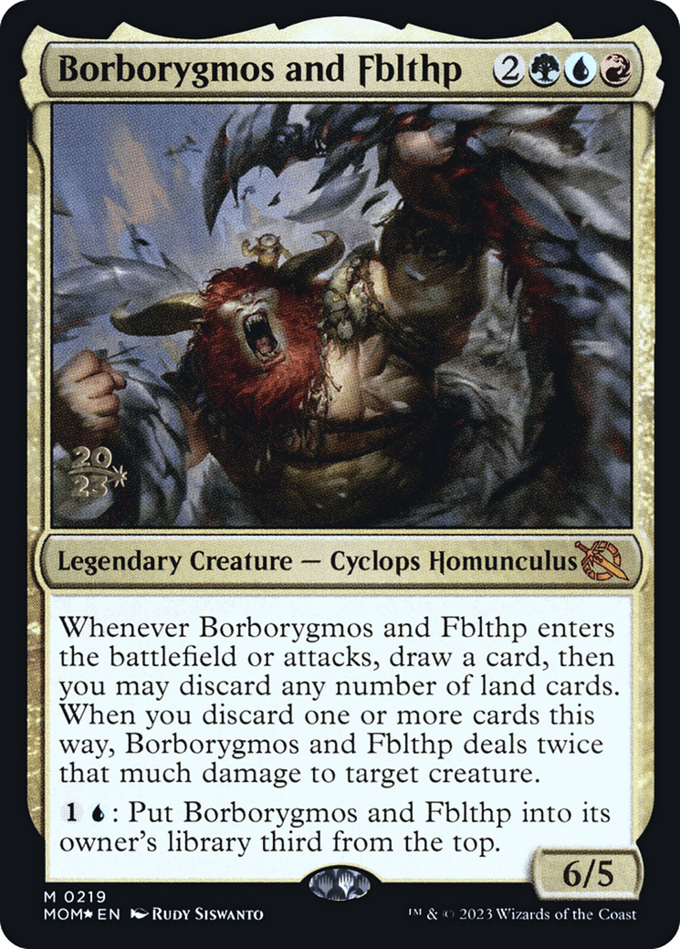 Borborygmos and Fblthp [March of the Machine Prerelease Promos] MTG Single Magic: The Gathering  | Multizone: Comics And Games