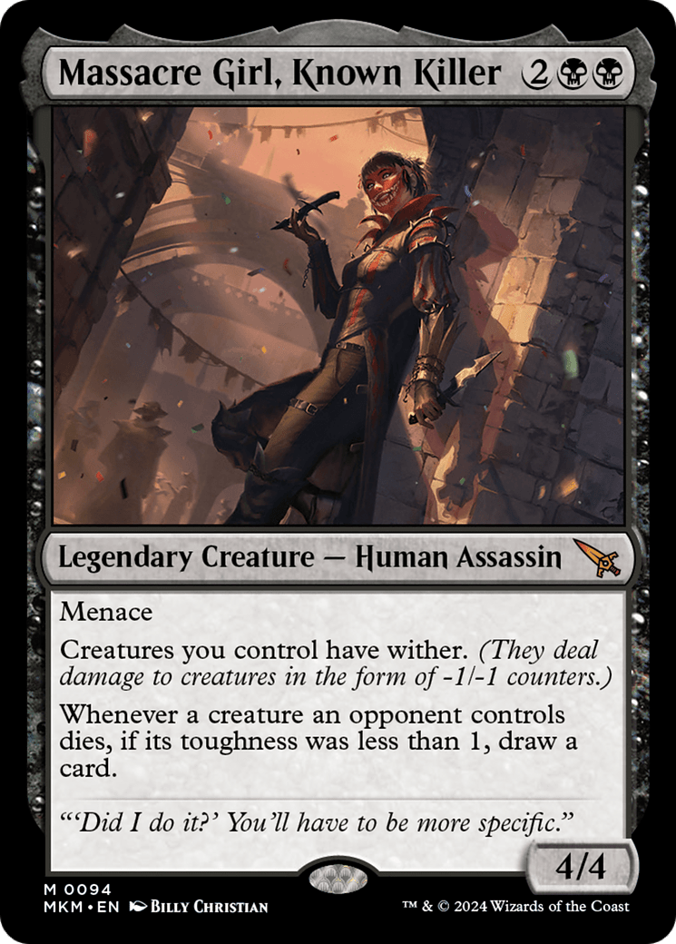 Massacre Girl, Known Killer [Murders at Karlov Manor] MTG Single Magic: The Gathering  | Multizone: Comics And Games