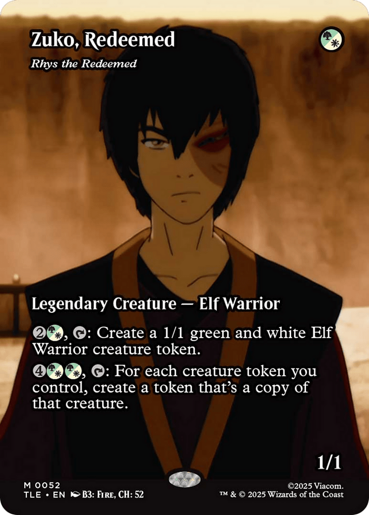 Zuko, Redeemed - Rhys the Redeemed (Borderless) [Avatar: The Last Airbender: Eternal-Legal] MTG Single Magic: The Gathering  | Multizone: Comics And Games