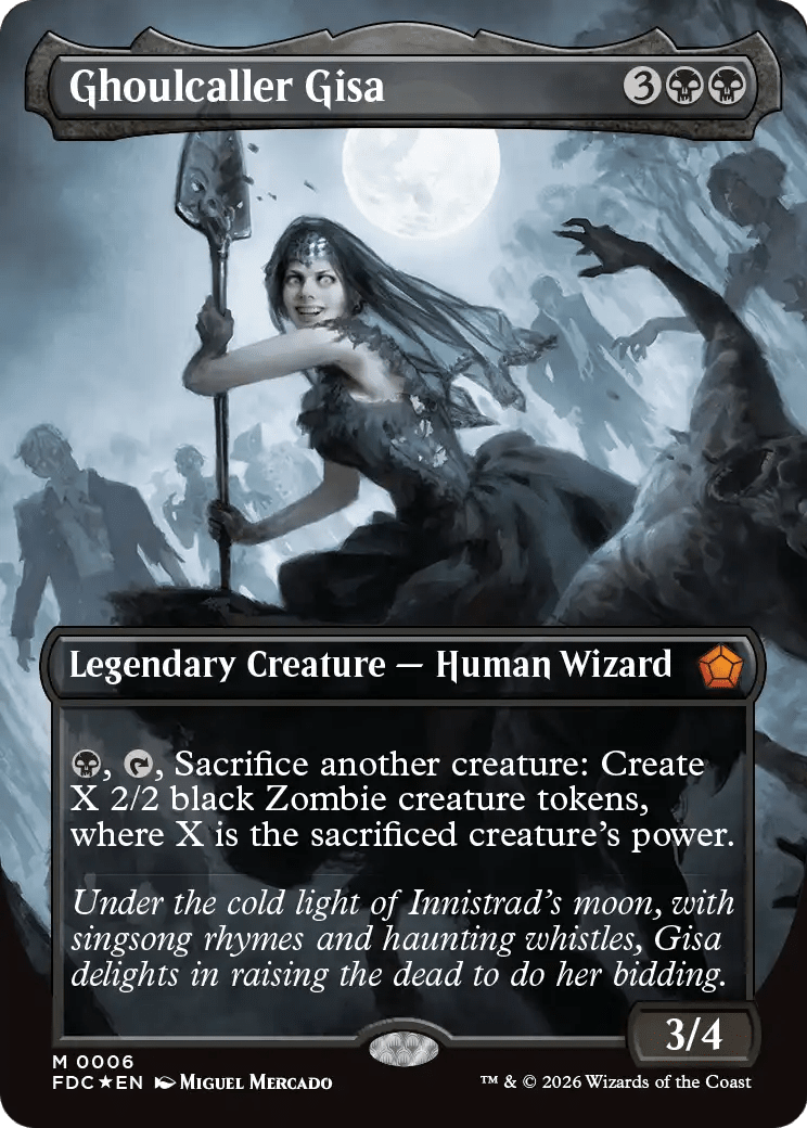 Ghoulcaller Gisa (Borderless) [Foundations Commander] MTG Single Magic: The Gathering  | Multizone: Comics And Games