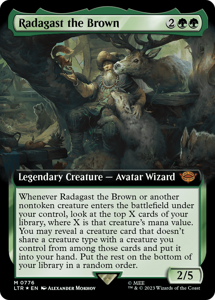 Radagast the Brown (Extended Art) (Surge Foil) [The Lord of the Rings: Tales of Middle-Earth] MTG Single Magic: The Gathering  | Multizone: Comics And Games