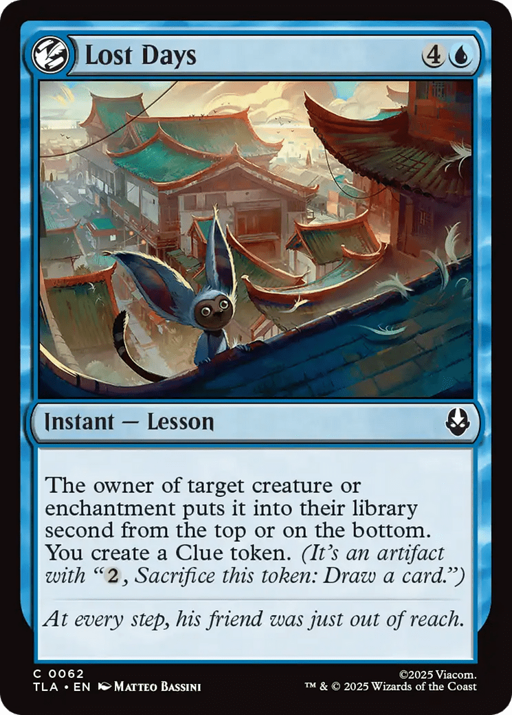 Lost Days [Avatar: The Last Airbender] MTG Single Magic: The Gathering  | Multizone: Comics And Games