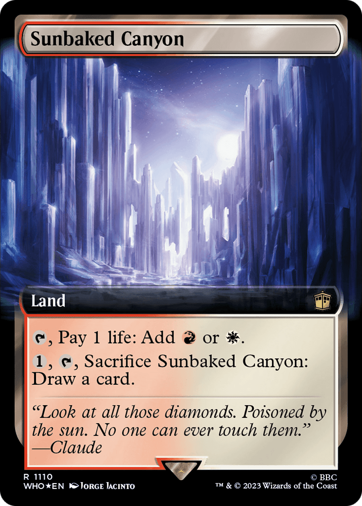 Sunbaked Canyon (Extended Art) (Surge Foil) [Doctor Who] MTG Single Magic: The Gathering  | Multizone: Comics And Games